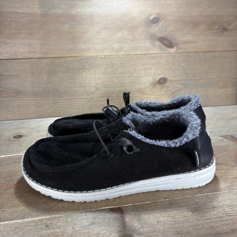 hey dude wendy womens size 7 shoes black slip on comfort sneakers